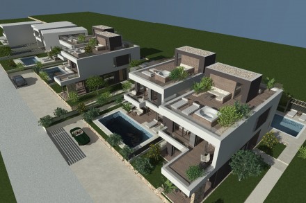 CONTESSA 5; Moderna casa a schiera con piscina